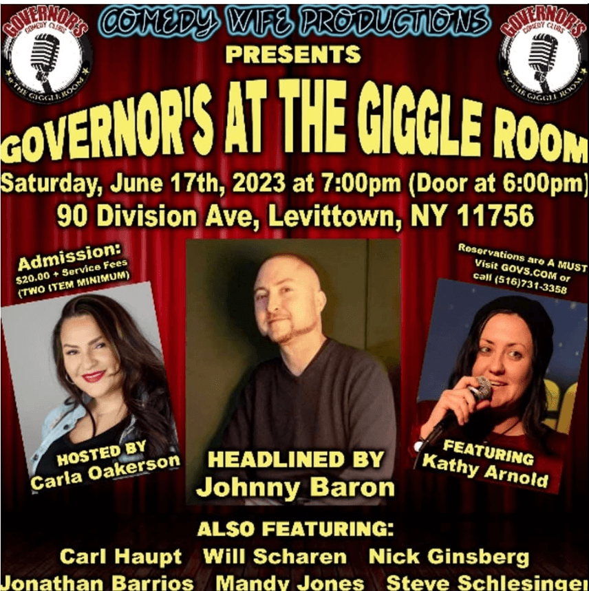 Comedy Show at Governor's at the Giggle Room flyer